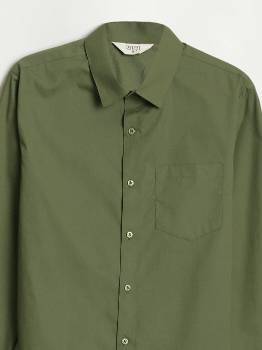 Men Forest Green Better Cotton Everyday Shirt