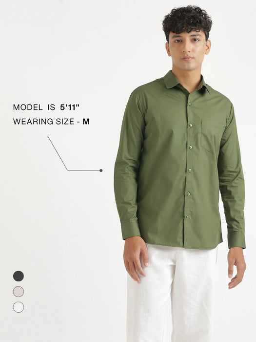Men Forest Green Better Cotton Everyday Shirt