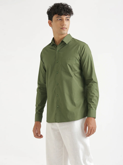 Men Forest Green Better Cotton Everyday Shirt
