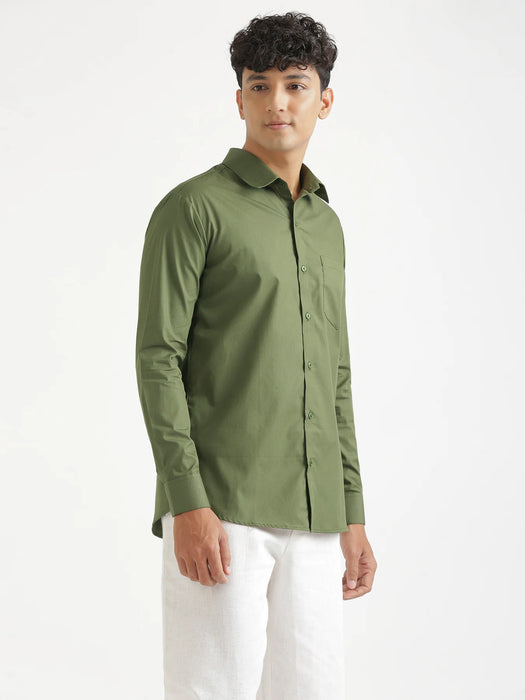 Men Forest Green Better Cotton Everyday Shirt
