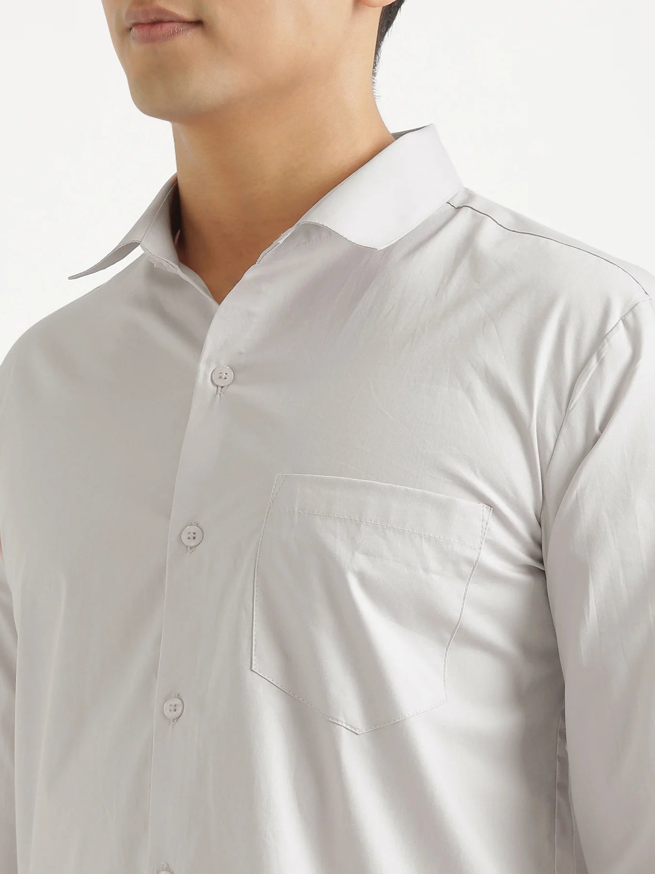 Men Grey Better Cotton Everyday Shirt
