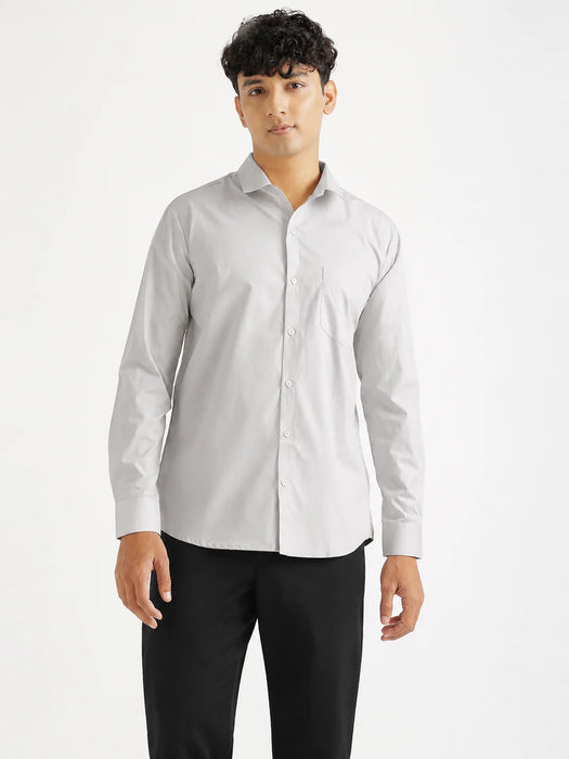 Men Grey Better Cotton Everyday Shirt