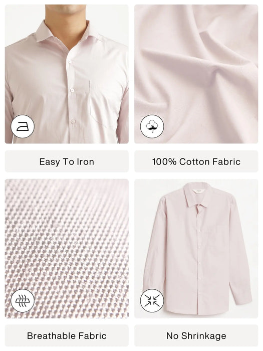 Men Mauve Pink Better Cotton Everyday Shirt