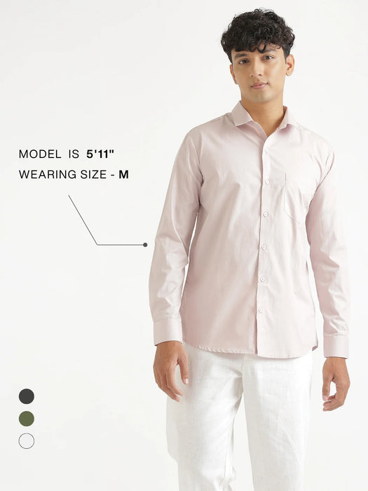 Men Mauve Pink Better Cotton Everyday Shirt