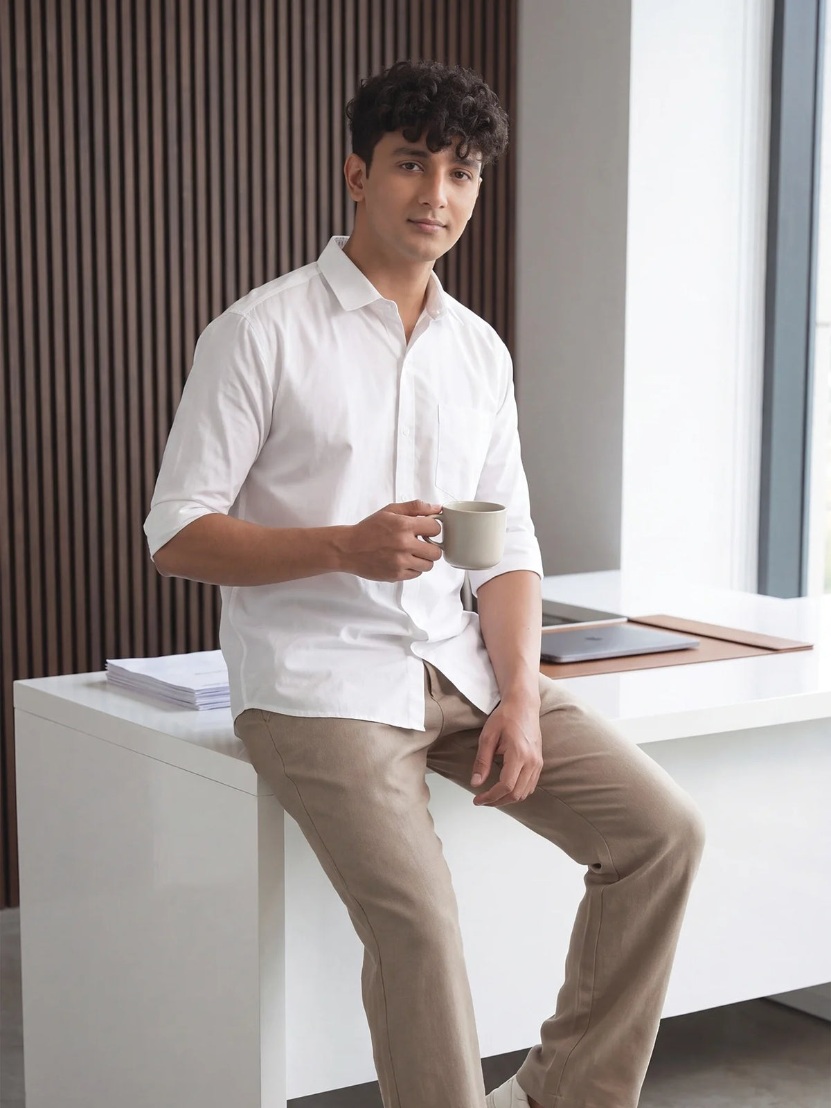 Men White Better Cotton Everyday Shirt