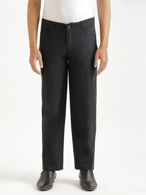 Men Black 5 Pocket Classic Pant