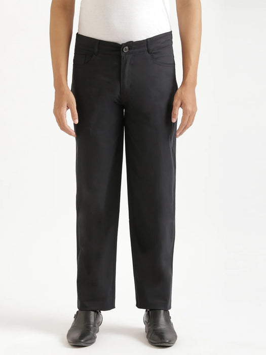 Men Black 5 Pocket Classic Pant