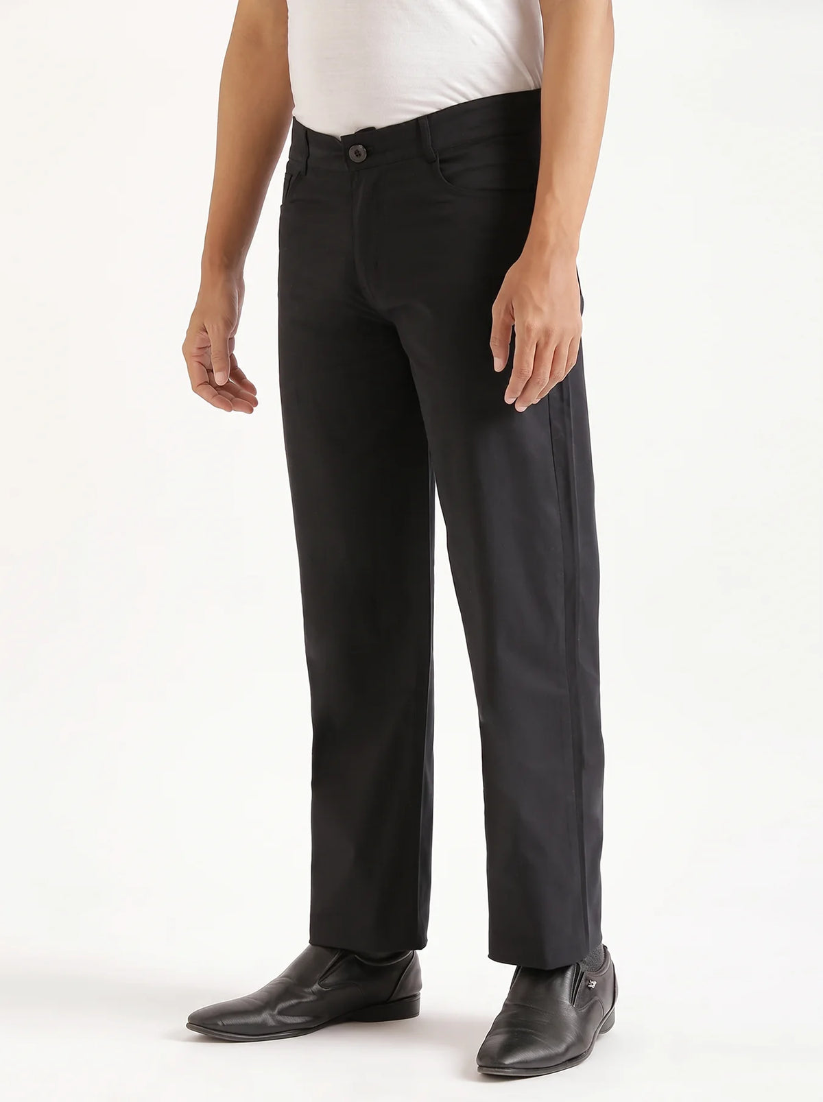 Men Black 5 Pocket Classic Pant