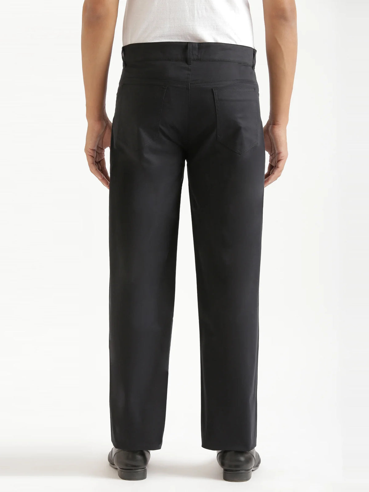 Men Black 5 Pocket Classic Pant