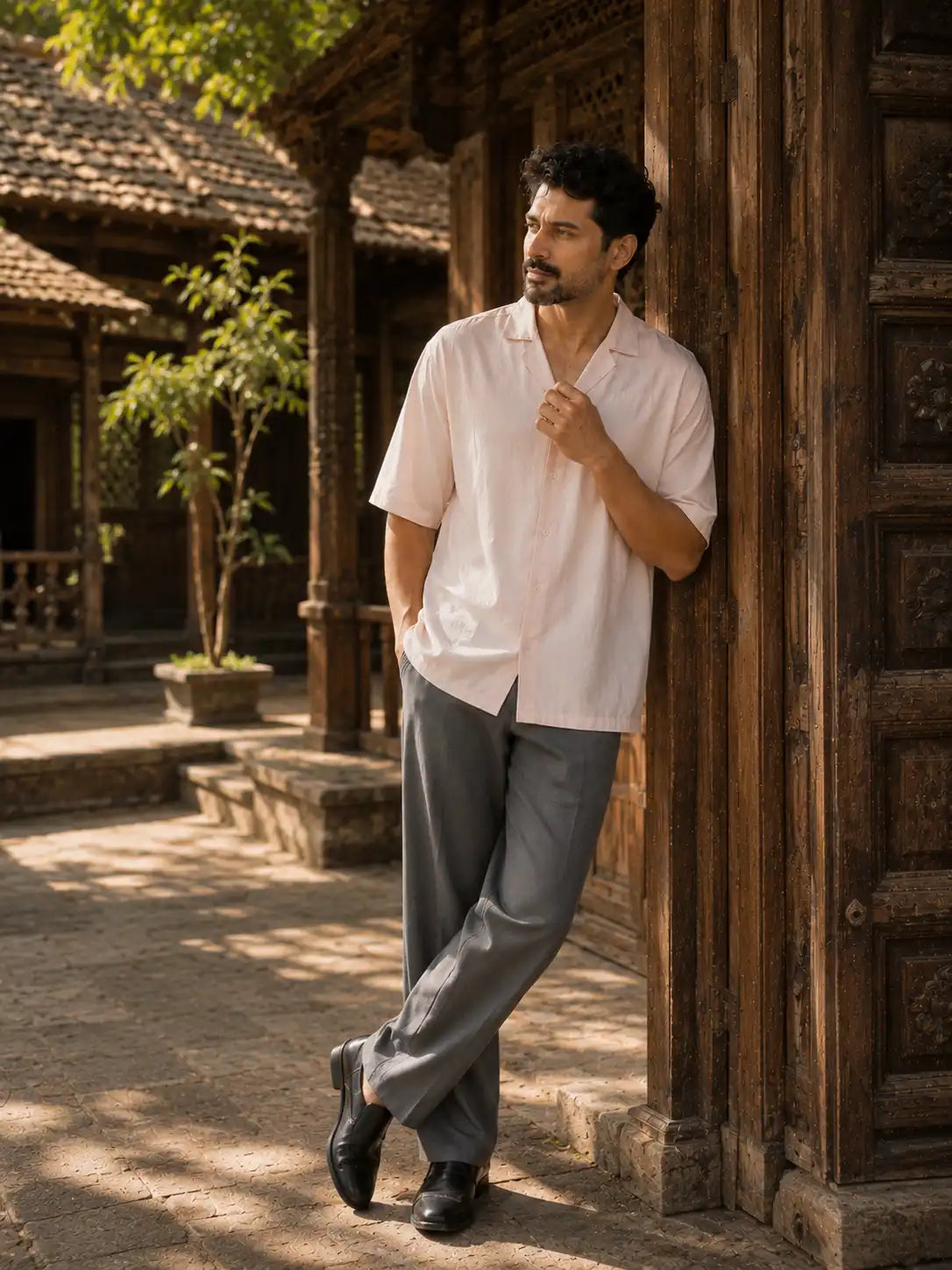 Men Dark Grey 5 Pocket Classic Pant