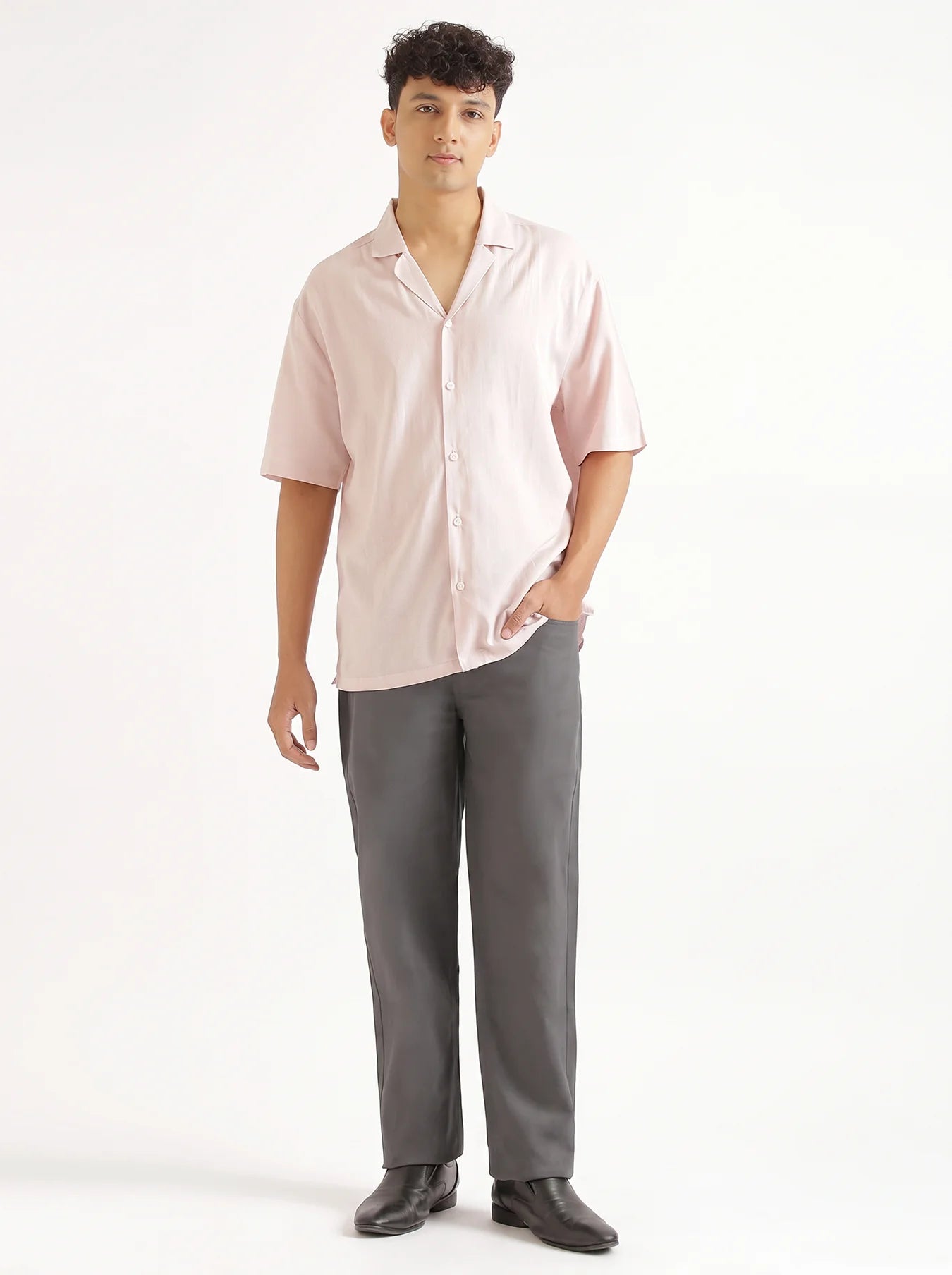 Men Dark Grey 5 Pocket Classic Pant