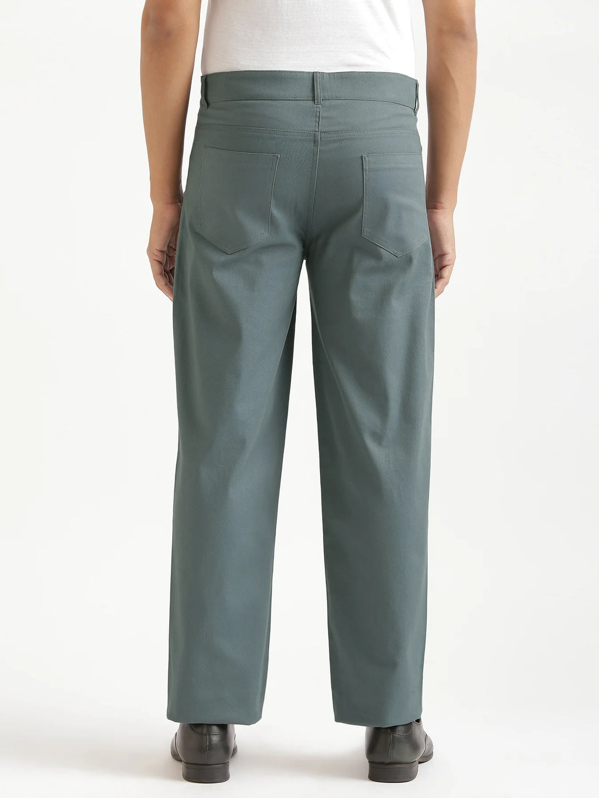 Men Grey 5 Pocket Classic Pant