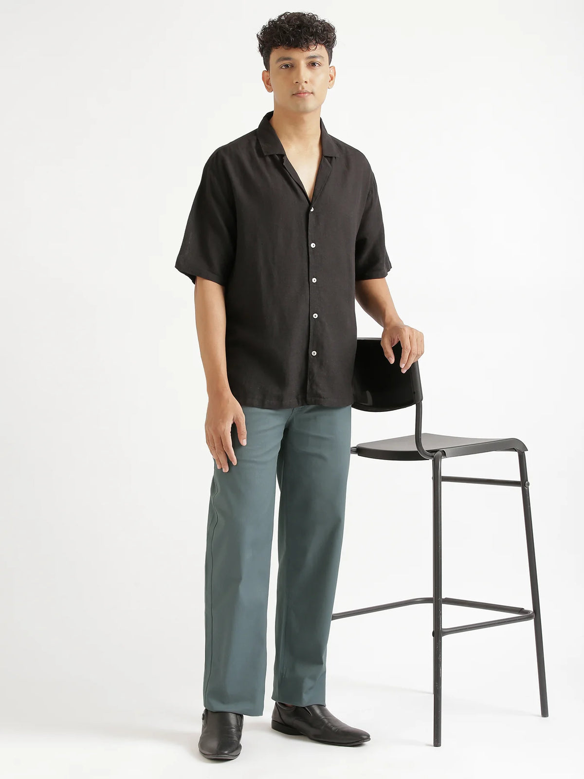 Men Grey 5 Pocket Classic Pant