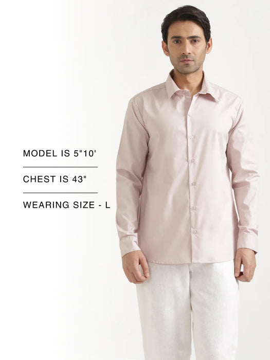 Men Mauve Pink Better Cotton Full Sleeve Shirt