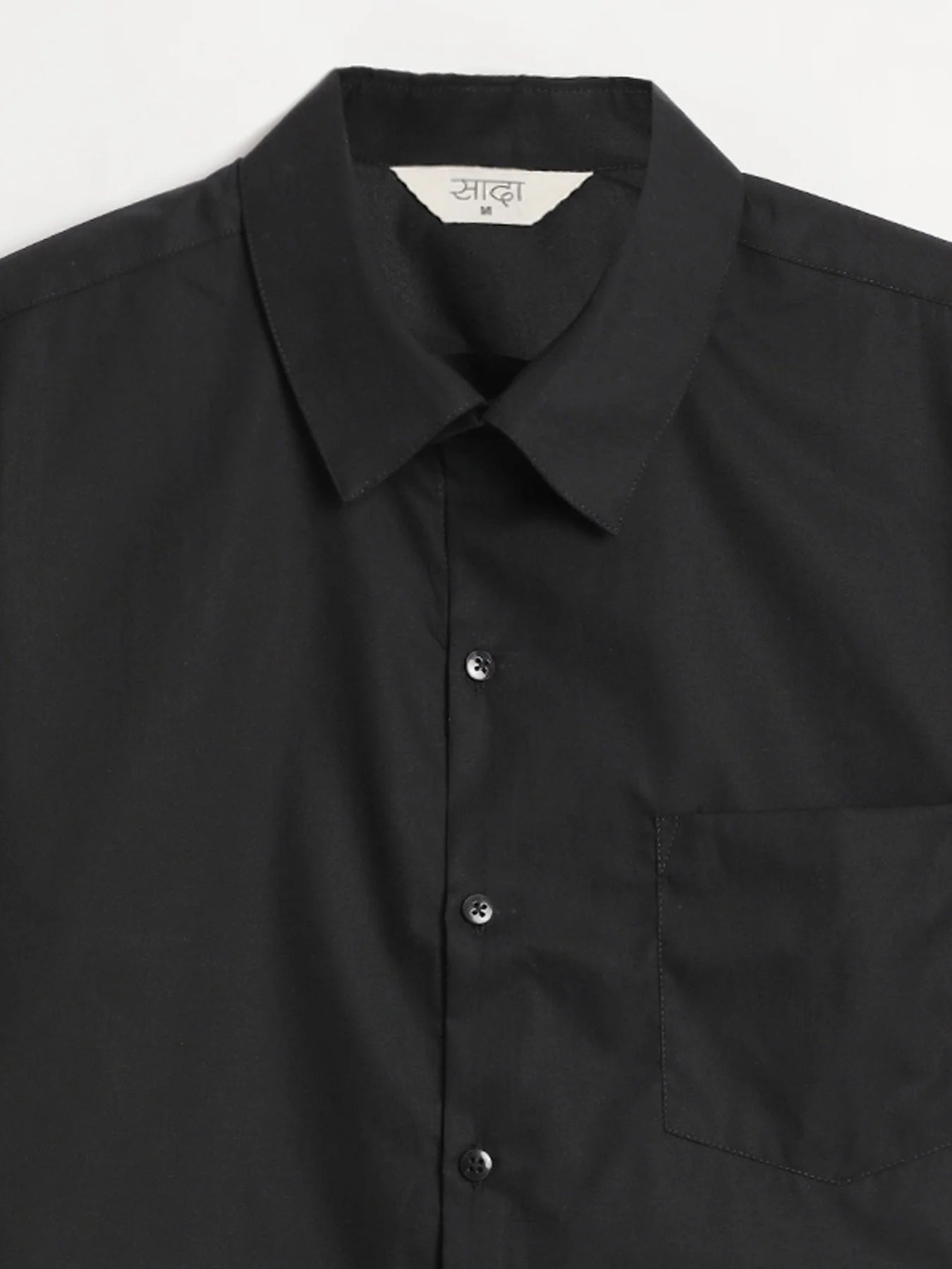 Men Black Better Cotton Half Sleeve Shirt