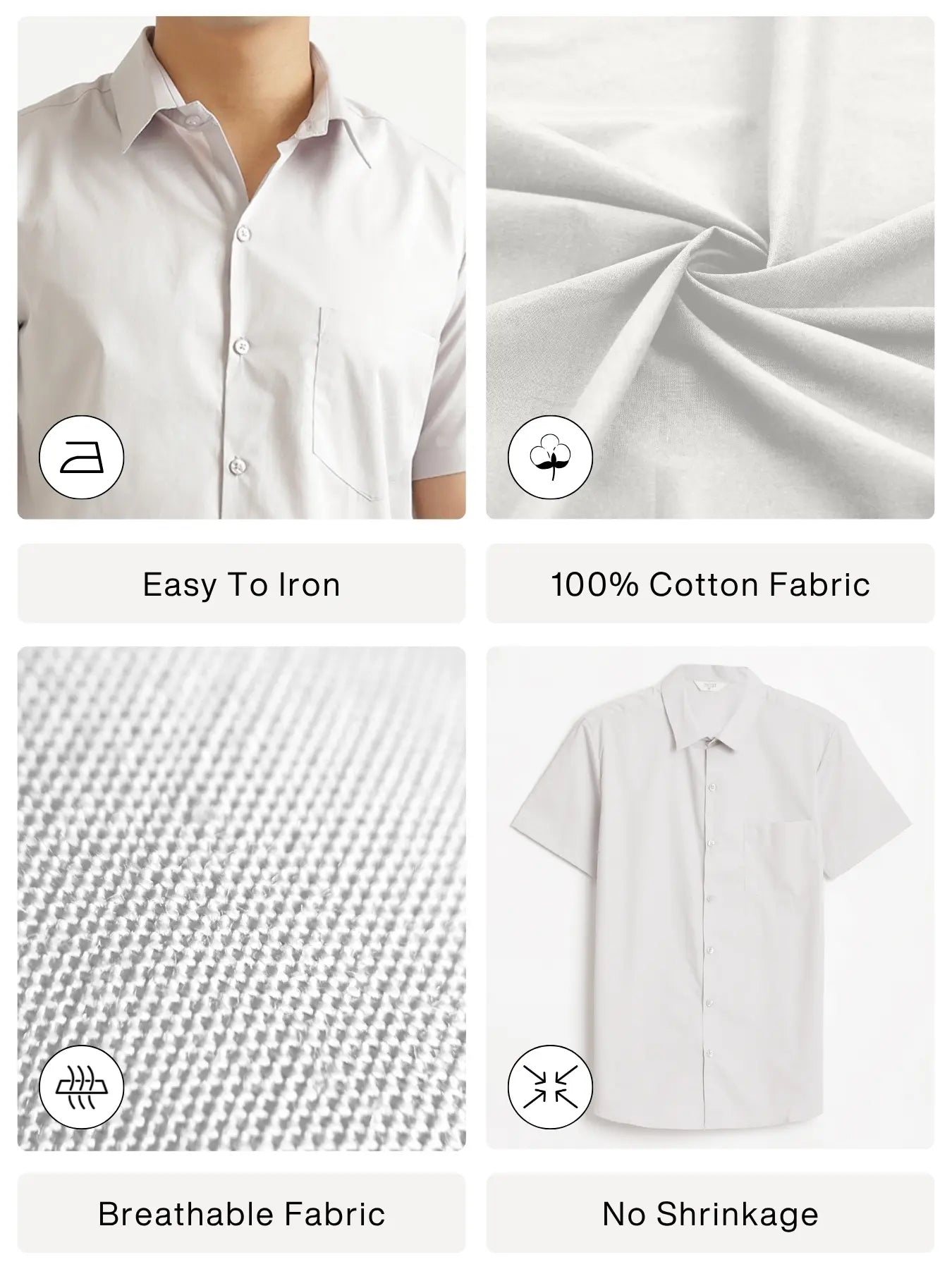 Men Grey Better Cotton Half Sleeve Shirt