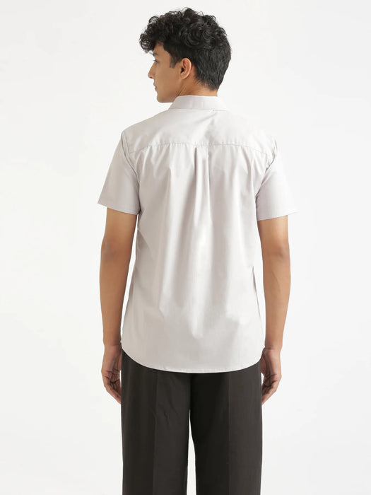Men Grey Better Cotton Half Sleeve Shirt