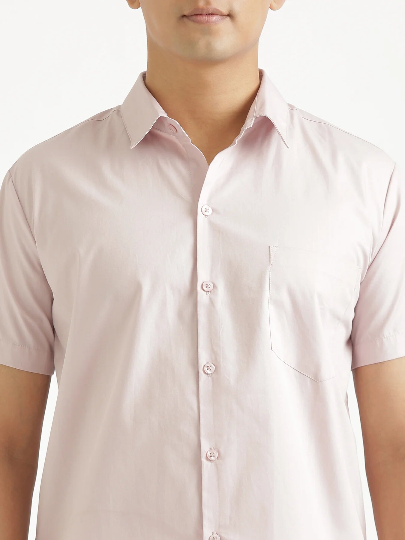 Men Mauve Pink Better Cotton Half Sleeve Shirt