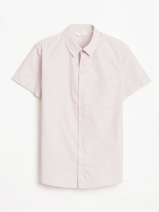 Men Mauve Pink Better Cotton Half Sleeve Shirt