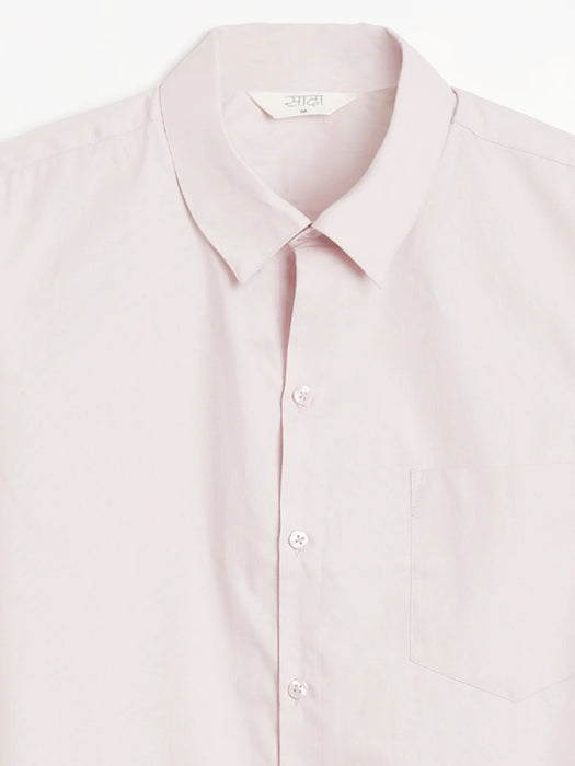 Men Mauve Pink Better Cotton Half Sleeve Shirt