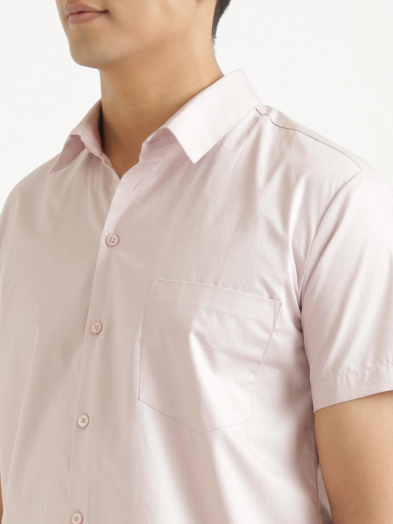 Men Mauve Pink Better Cotton Half Sleeve Shirt