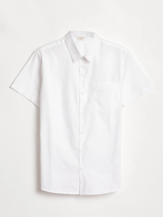 Men White Better Cotton Half Sleeve Shirt