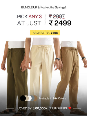 Pick Any 3 Men Cotton Pant