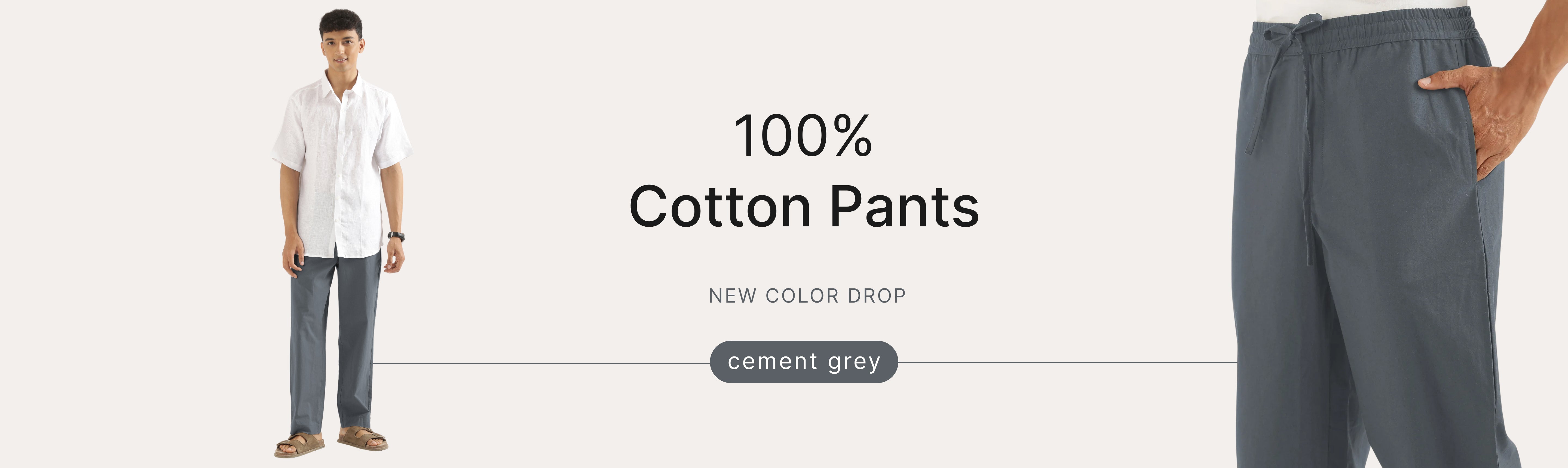 Men Cotton Pants banner desktop