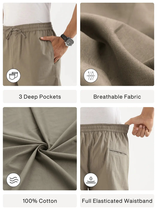 Men Grey Cotton Pant