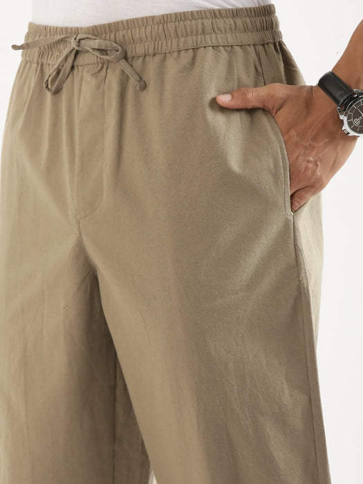 Men Khakhi Cotton Pant