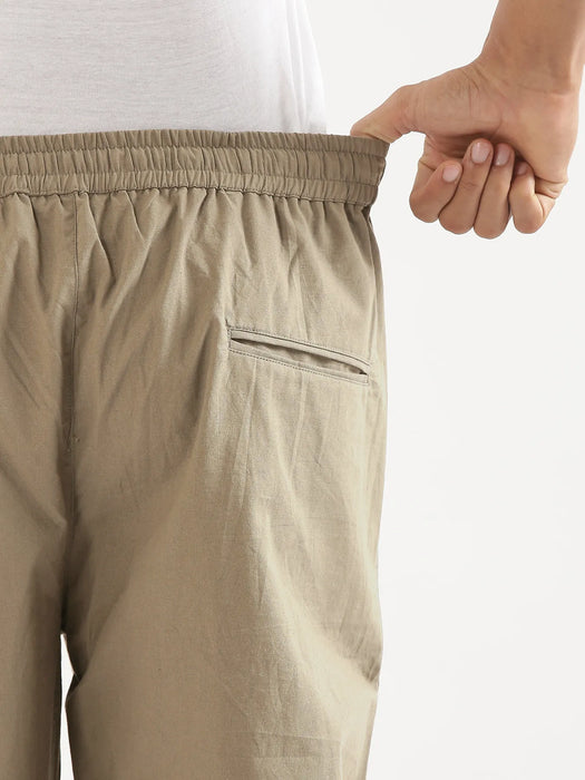 Men Khakhi Cotton Pant