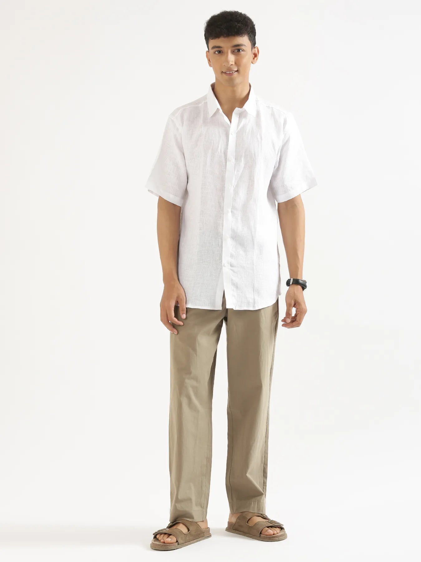 Men Khakhi Cotton Pant