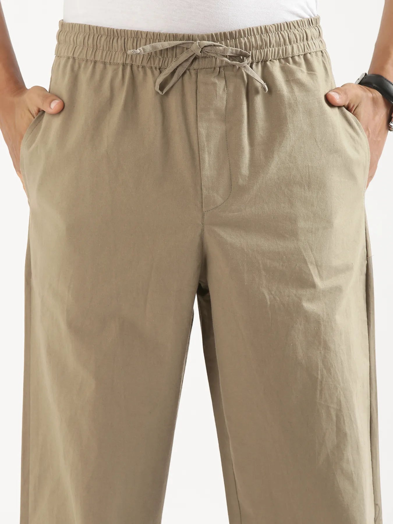 Men Khakhi Cotton Pant