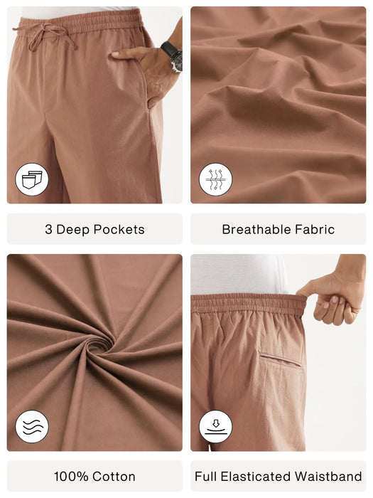 Men Mocha Mousse Cotton Pant