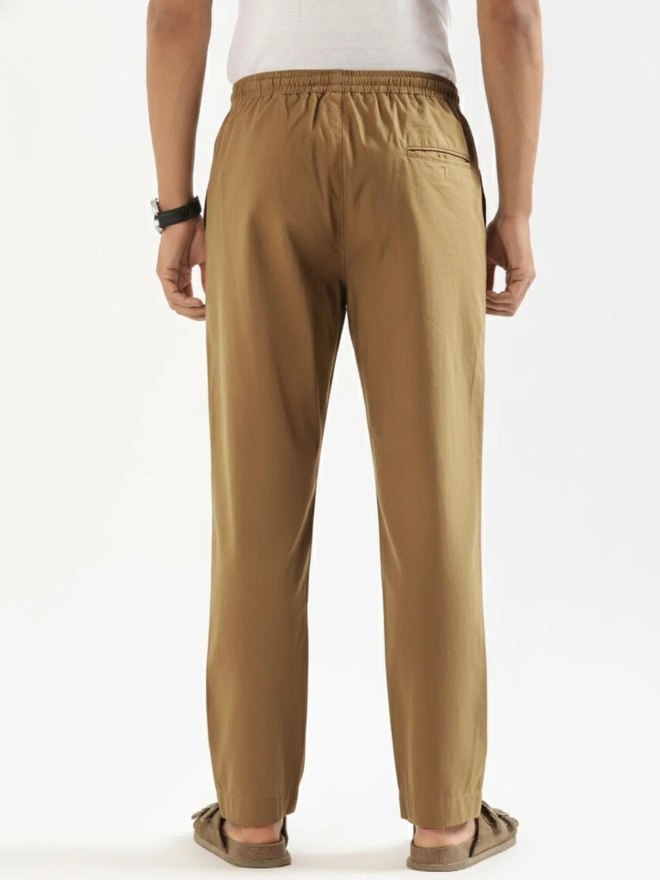Men Coffee Brown Cotton Pant