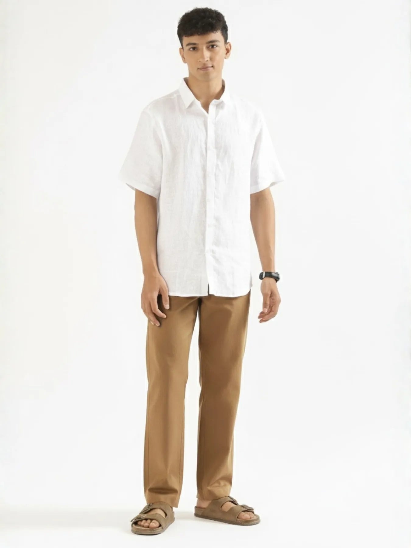 Men Coffee Brown Cotton Pant