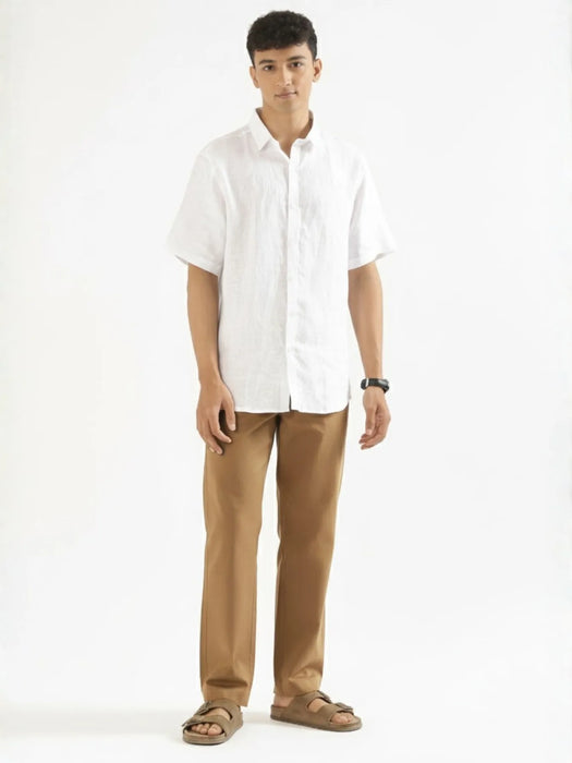 Men Coffee Brown Cotton Pant