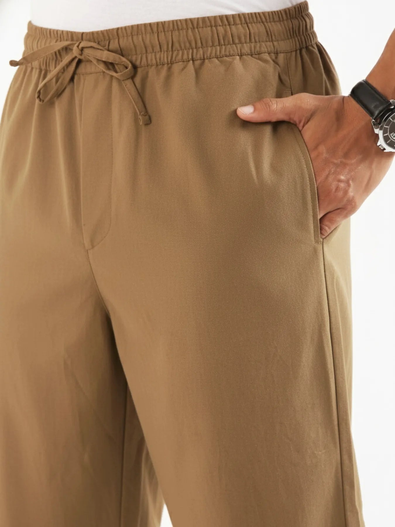 Men Coffee Brown Cotton Pant