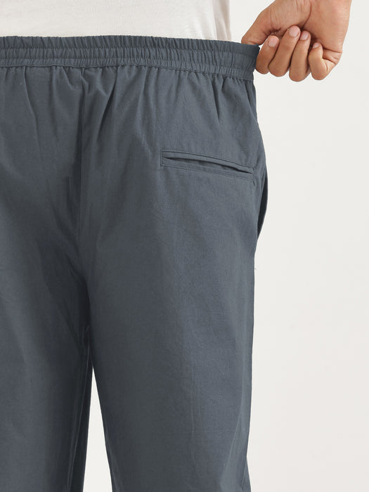 Men Cement Grey Cotton Pant