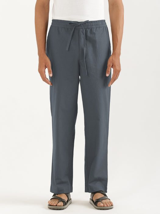 Men Cement Grey Cotton Pant