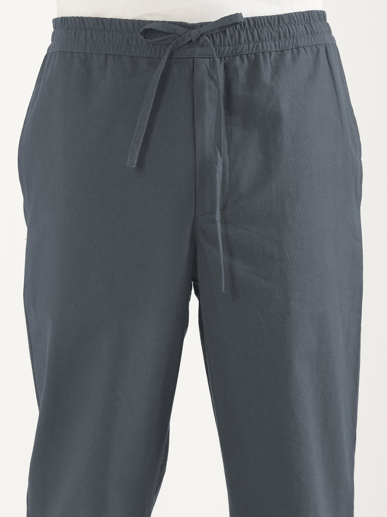 Men Cement Grey Cotton Pant