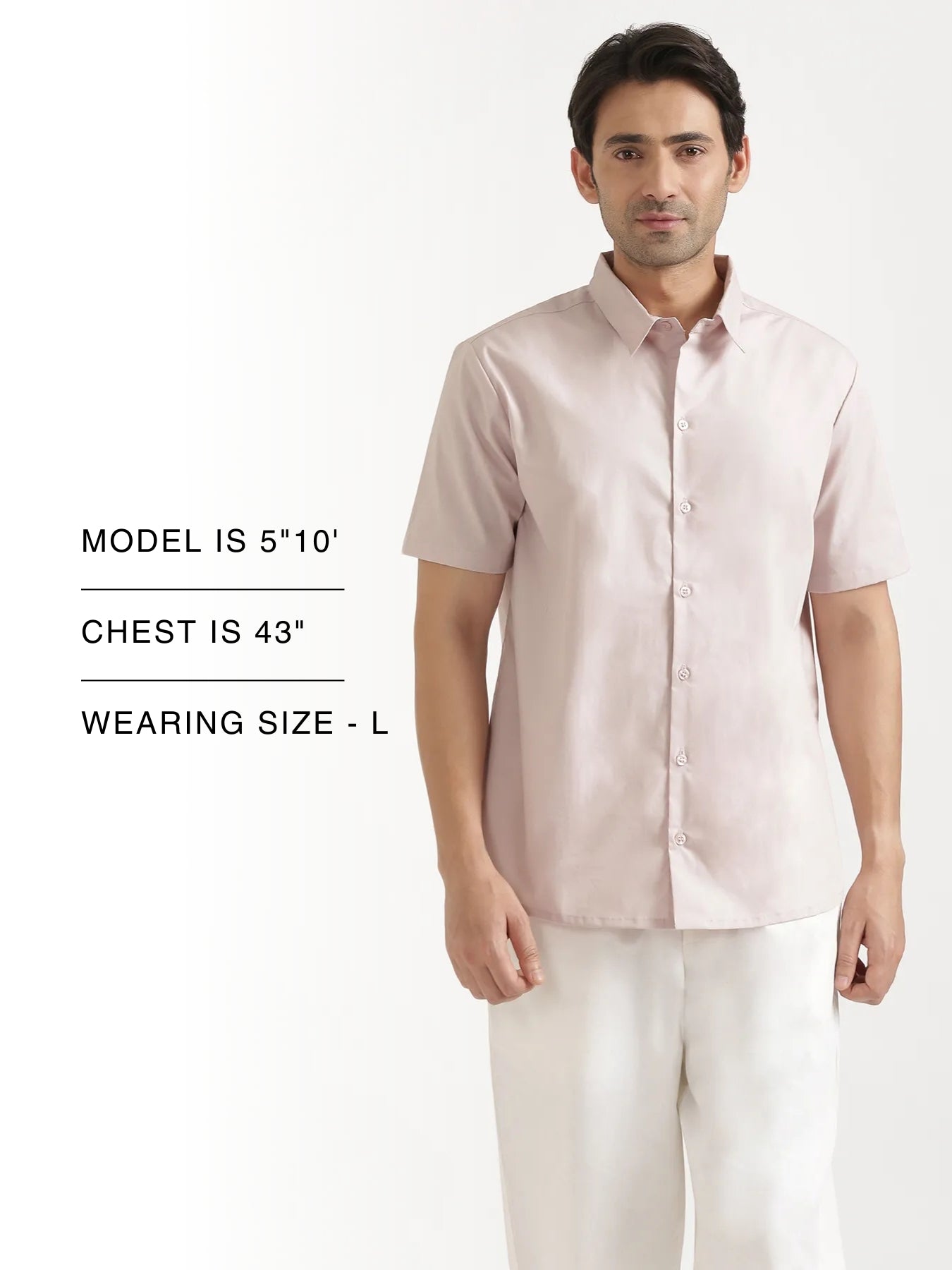 Men Mauve Pink Better Cotton Short Sleeve Shirt