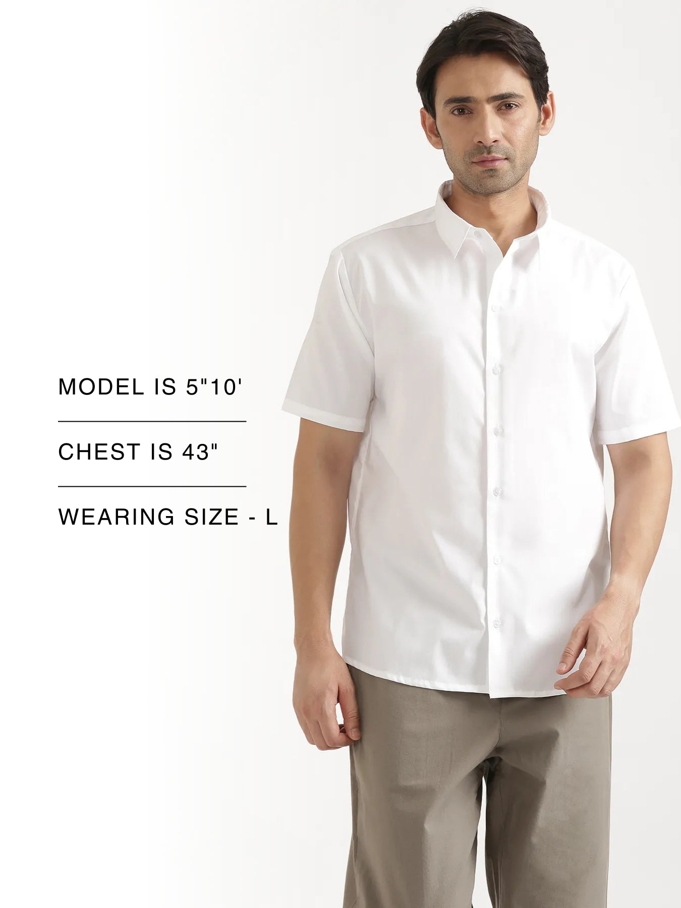 Men White Better Cotton Short Sleeve Shirt