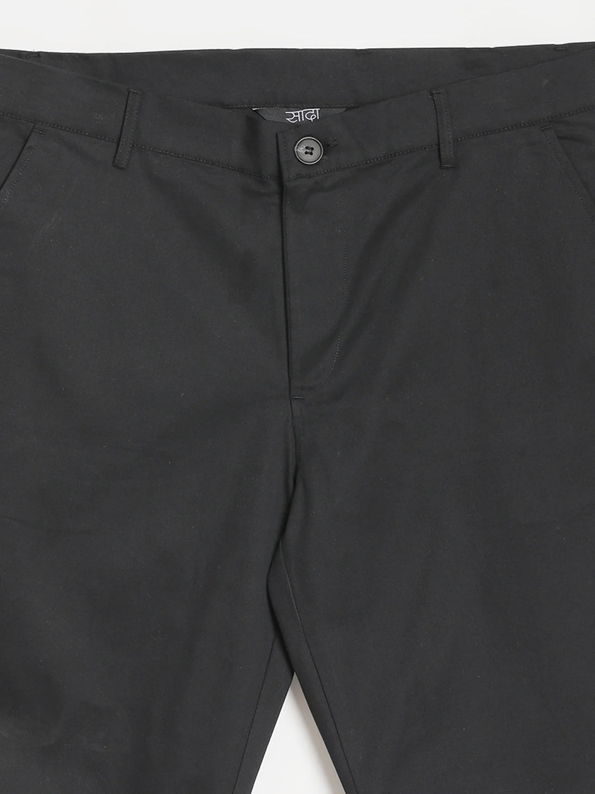Men Black Tailored Cotton Shorts