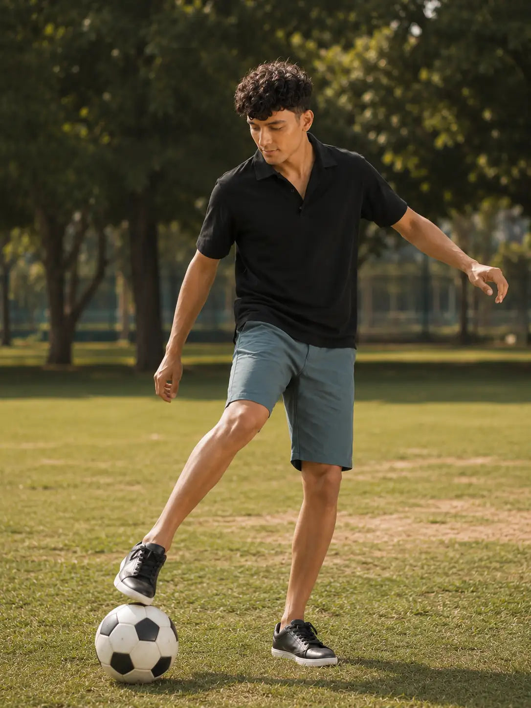 Men Grey Tailored Cotton Shorts