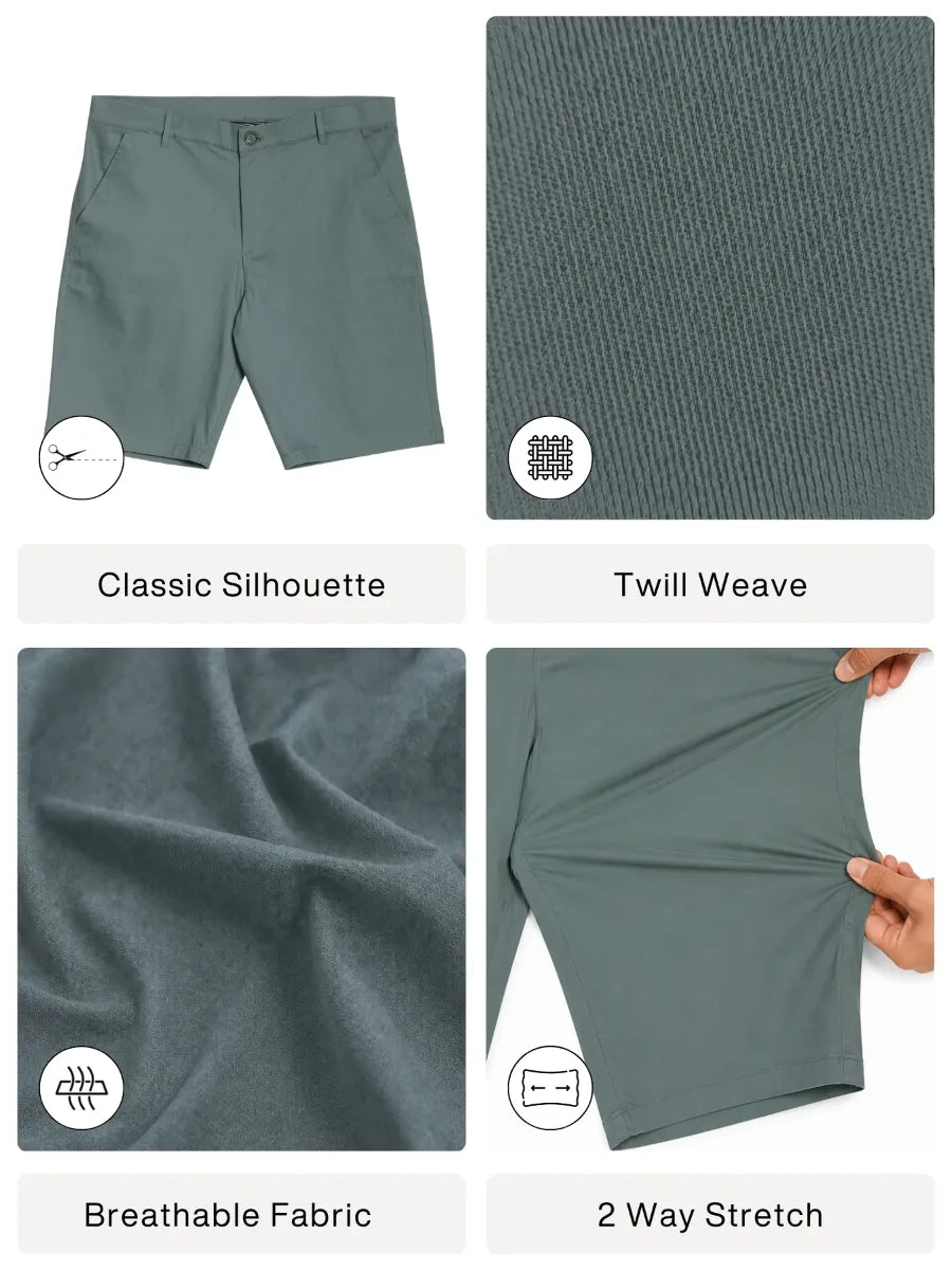 Men Grey Tailored Cotton Shorts