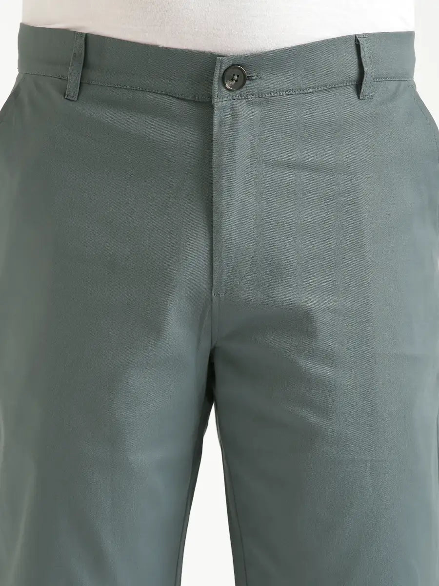 Men Grey Tailored Cotton Shorts