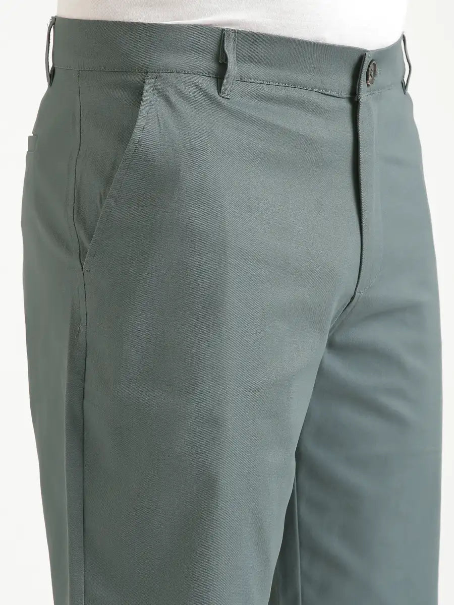 Men Grey Tailored Cotton Shorts