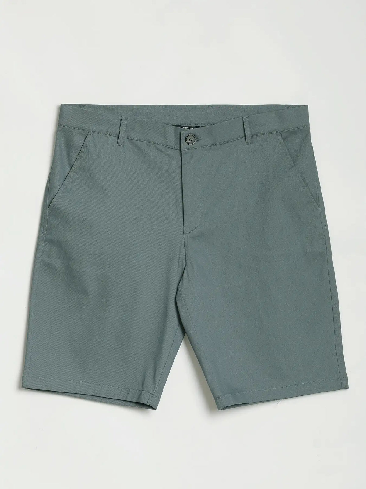 Men Grey Tailored Cotton Shorts