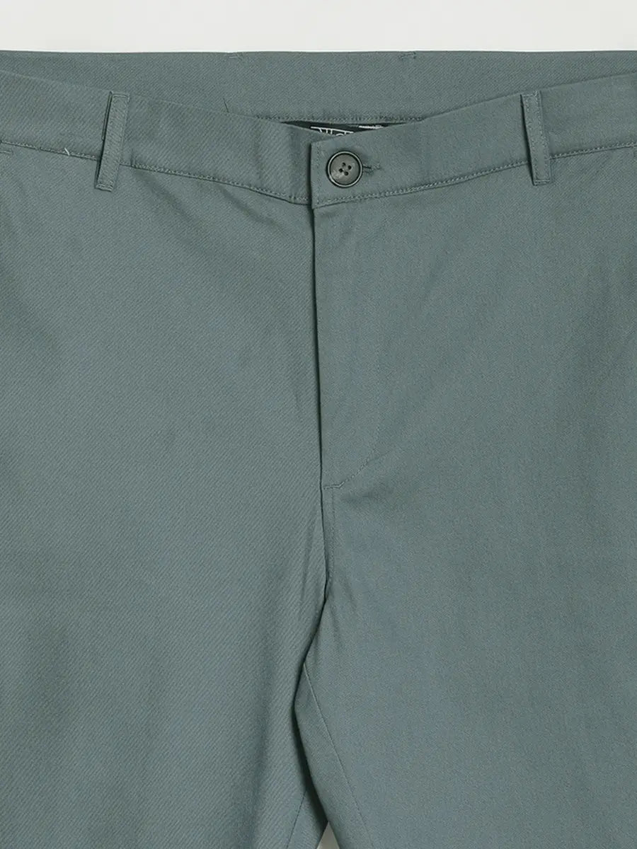 Men Grey Tailored Cotton Shorts